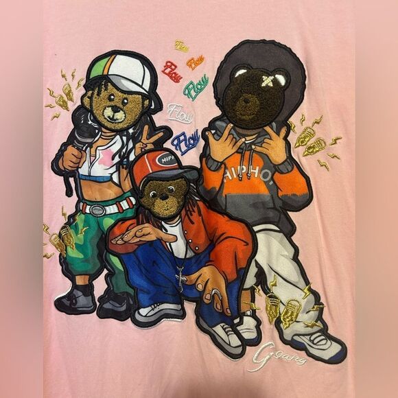 NWOT Bleecker & Mercer Pink Short Sleeve Tees with Graphic Designs - Picture 6 of 12